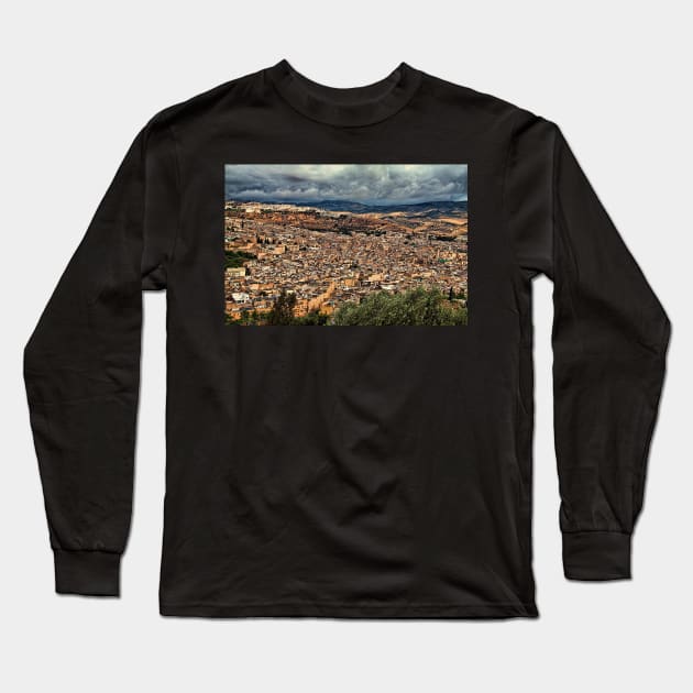 Morocco. Fes. Panoramic view. Long Sleeve T-Shirt by vadim19